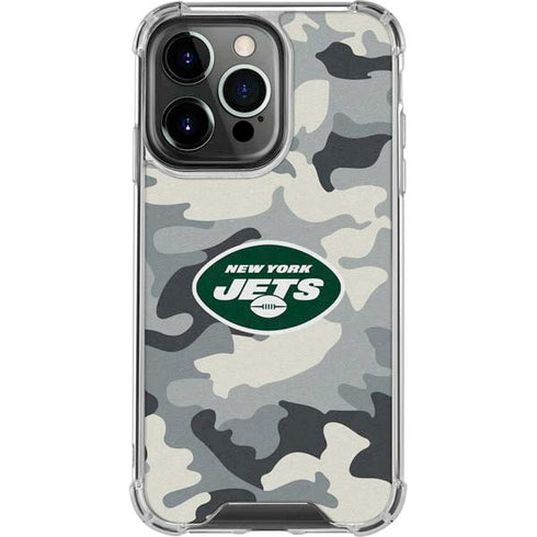 NFL New York Jets Camo iPhone 16 Pro Max Clear Case