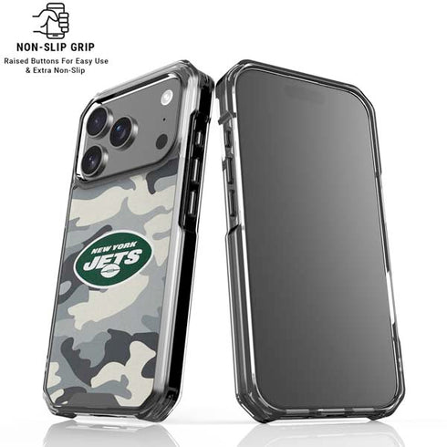 NFL New York Jets Camo iPhone 18 Pro Clear Case