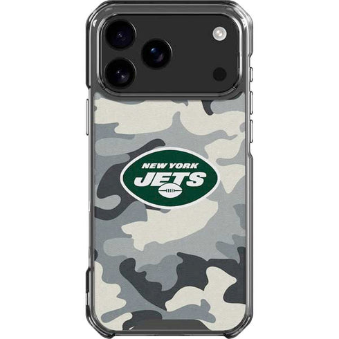 NFL New York Jets Camo iPhone 18 Pro Max Clear Case