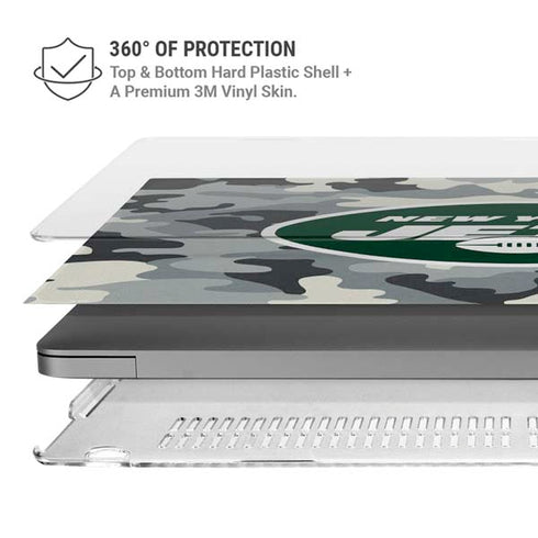 NFL New York Jets Camo MacBook Pro 14in (2021-24) Case plus Skin