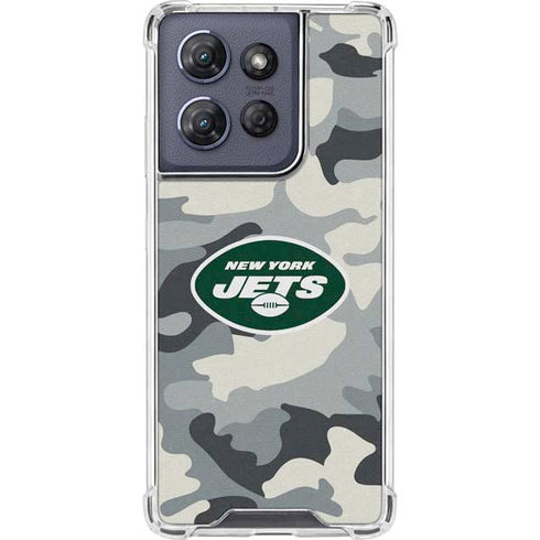NFL New York Jets Camo Moto G 5G (2025) Clear Case