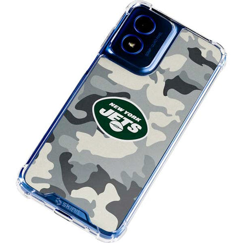 NFL New York Jets Camo Moto G 5G (2024) Clear Case