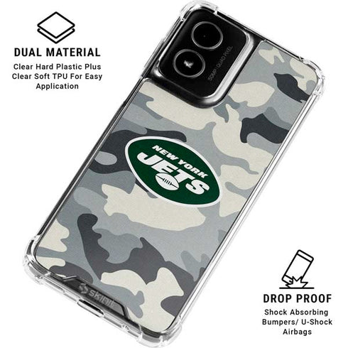 NFL New York Jets Camo Moto G Power 5G (2024) Clear Case