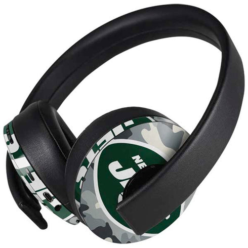 NFL New York Jets Camo PlayStation 4 Gold Wireless Headset Skin