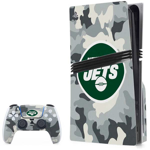 NFL New York Jets Camo PS5 Pro Disk Bundle Skin