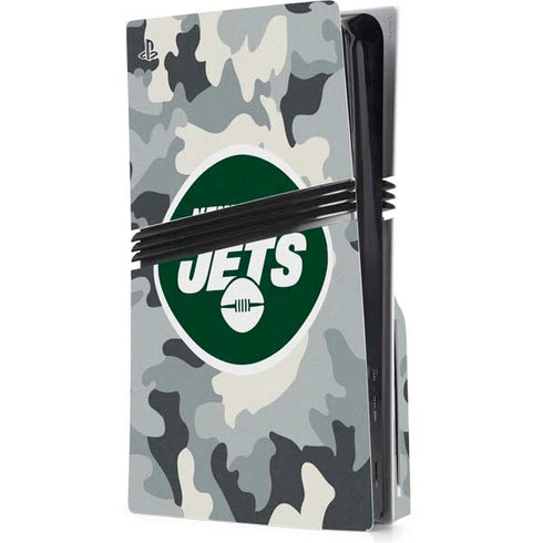 NFL New York Jets Camo PS5 Pro Disk Console Skin
