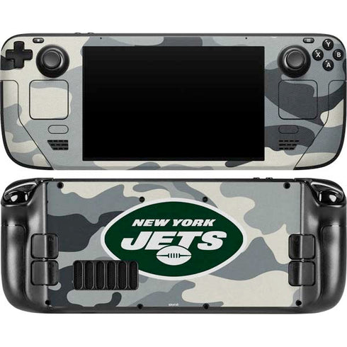 NFL New York Jets Camo Steam Deck Handheld Gaming Computer OLED Skin