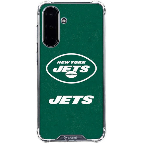 NFL New York Jets Distressed Galaxy A36 5G Clear Case