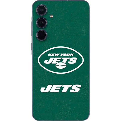 NFL New York Jets Distressed Galaxy A55 5G Skin