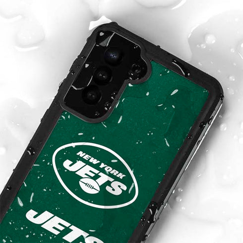 NFL New York Jets Distressed Galaxy S24 Plus Waterproof Case