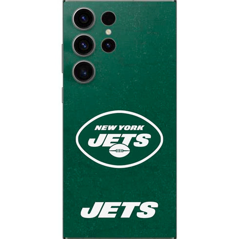 NFL New York Jets Distressed Galaxy S25 Ultra Skin