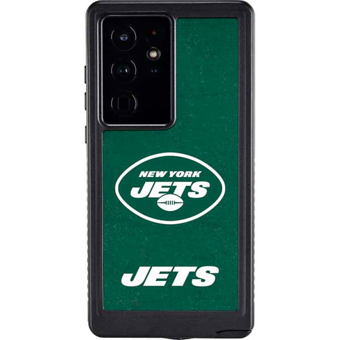 NFL New York Jets Distressed Galaxy S24 Ultra Waterproof Case