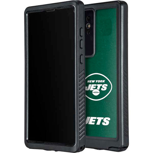NFL New York Jets Distressed Galaxy S24 Ultra Waterproof Case