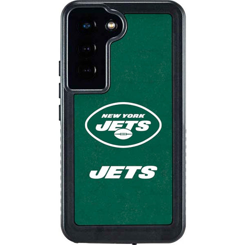 NFL New York Jets Distressed Galaxy S24 Waterproof Case