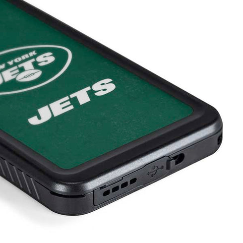 NFL New York Jets Distressed Galaxy S24 Waterproof Case