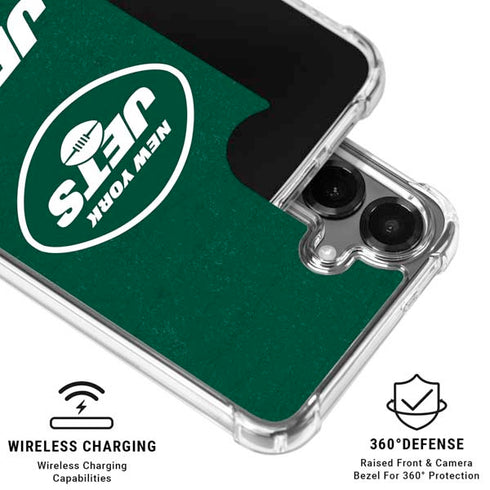 NFL New York Jets Distressed Galaxy S26 Plus Clear Case