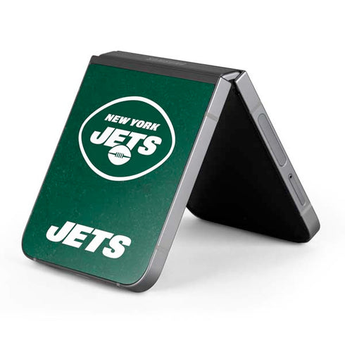 NFL New York Jets Distressed Galaxy Z Flip6 Skin