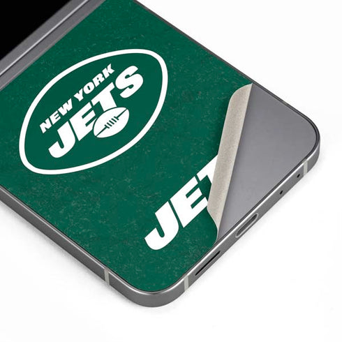 NFL New York Jets Distressed Galaxy Z Flip6 Skin