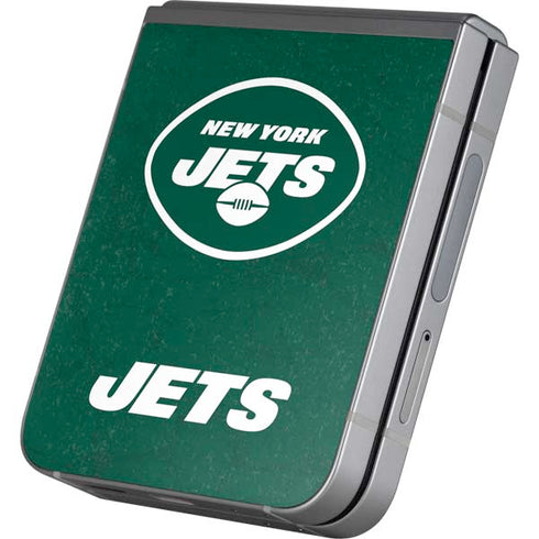 NFL New York Jets Distressed Galaxy Z Flip6 Skin