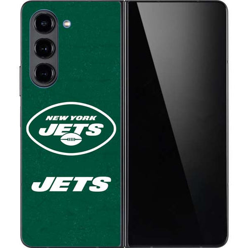 NFL New York Jets Distressed Galaxy Z Fold5 5G Skin