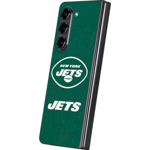NFL New York Jets Distressed Galaxy Z Fold5 5G Skin
