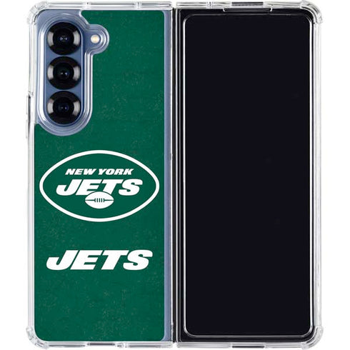 NFL New York Jets Distressed Galaxy Z Fold6 Clear Case