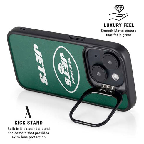 NFL New York Jets Distressed iPhone 14 Kickstand Case