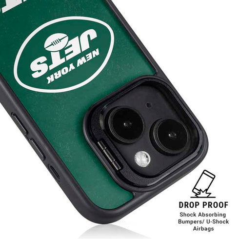 NFL New York Jets Distressed iPhone 14 Kickstand Case