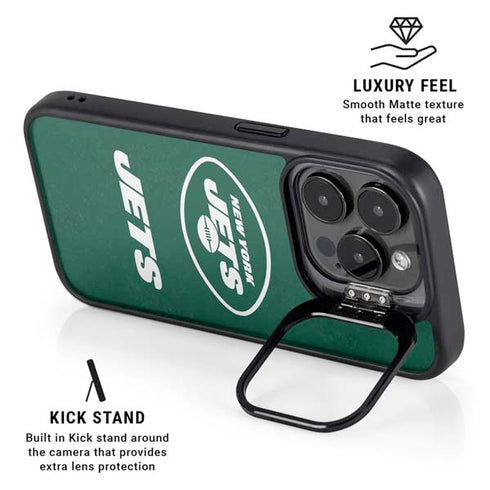 NFL New York Jets Distressed iPhone 14 Pro Max Kickstand Case
