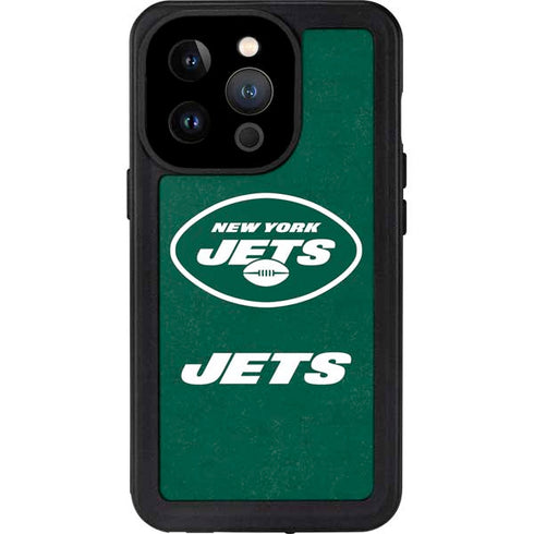 NFL New York Jets Distressed iPhone 15 Pro Waterproof Case