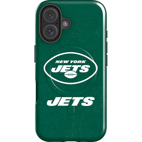 NFL New York Jets Distressed iPhone 16 Plus Magsafe Impact Case