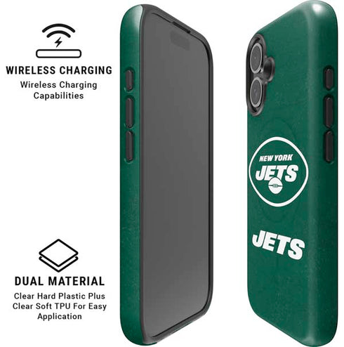 NFL New York Jets Distressed iPhone 16 Plus Magsafe Impact Case