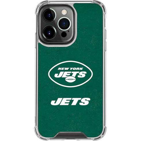 NFL New York Jets Distressed iPhone 16 Pro Clear Case