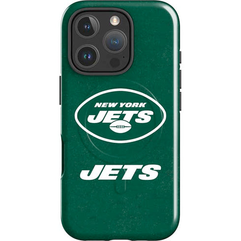 NFL New York Jets Distressed iPhone 16 Pro Magsafe Impact Case
