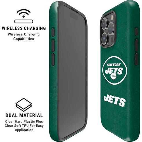 NFL New York Jets Distressed iPhone 16 Pro Max Magsafe Impact Case