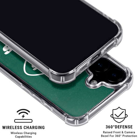 NFL New York Jets Distressed iPhone 17 Clear Case