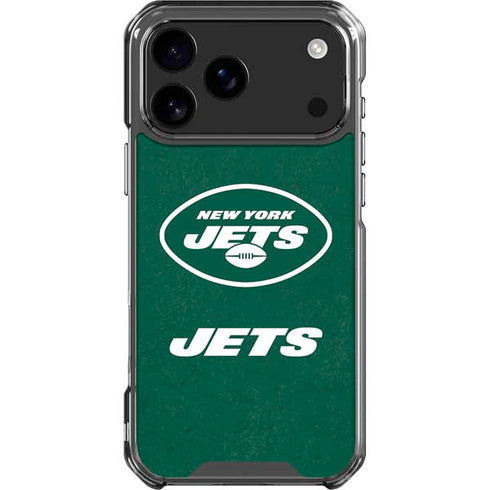 NFL New York Jets Distressed iPhone 18 Pro Max Clear Case