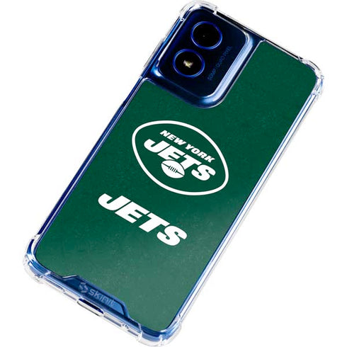 NFL New York Jets Distressed Moto G 5G (2024) Clear Case