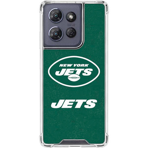 NFL New York Jets Distressed Moto G Play 5G (2025) Clear Case