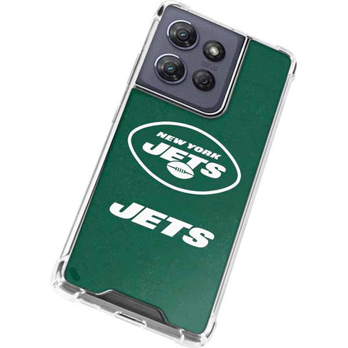NFL New York Jets Distressed Moto G Play 5G (2025) Clear Case
