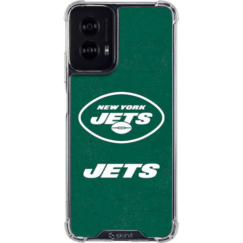 NFL New York Jets Distressed Moto G Power 5G (2024) Clear Case