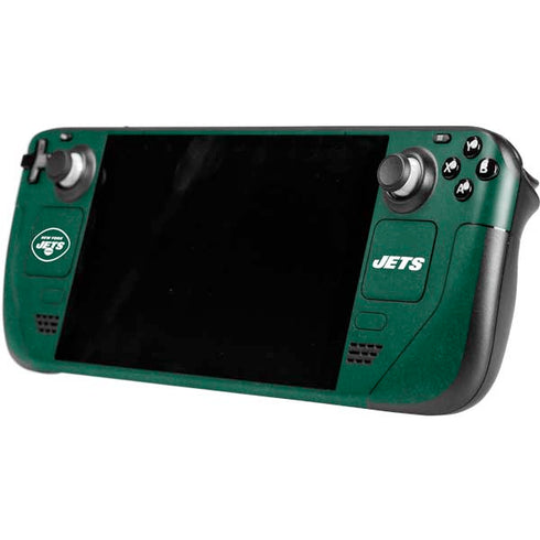 NFL New York Jets Distressed Steam Deck Handheld Gaming Computer OLED Skin
