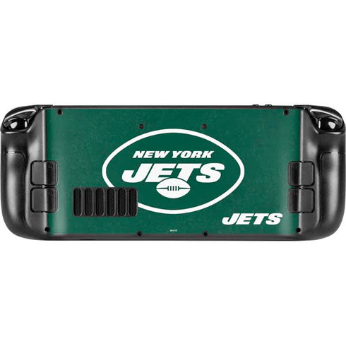 NFL New York Jets Distressed Steam Deck Handheld Gaming Computer OLED Skin