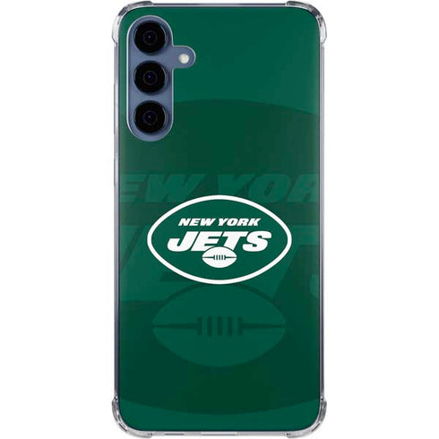 NFL New York Jets Double Vision Galaxy A55 5G Clear Case