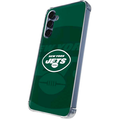 NFL New York Jets Double Vision Galaxy A55 5G Clear Case