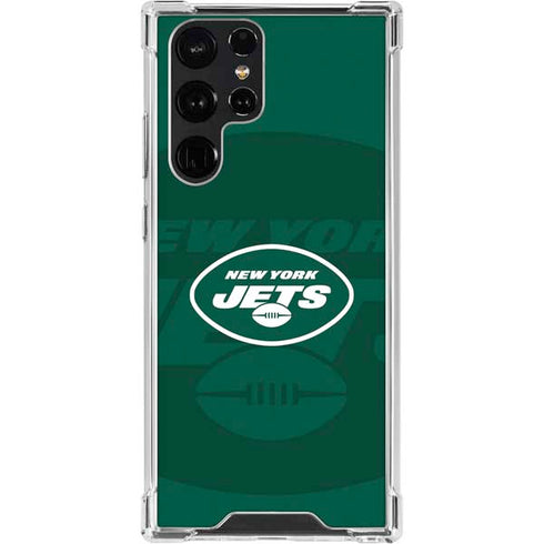 NFL New York Jets Double Vision Galaxy S23 Ultra Clear Case