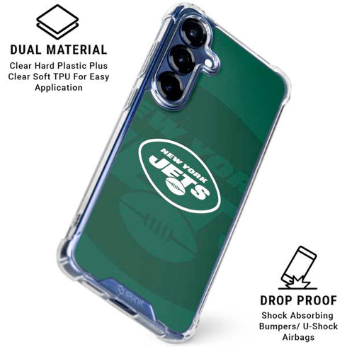 NFL New York Jets Double Vision Galaxy S25 Clear Case