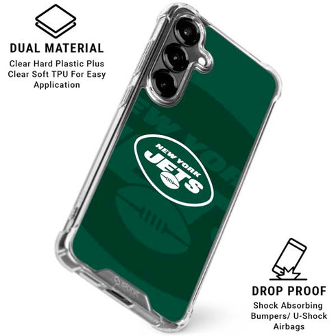 NFL New York Jets Double Vision Galaxy S26 Plus Clear Case
