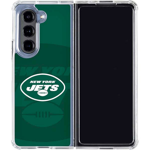 NFL New York Jets Double Vision Galaxy Z Fold5 5G Clear Case