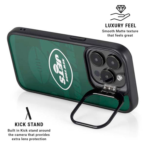 NFL New York Jets Double Vision iPhone 14 Pro Max Kickstand Case